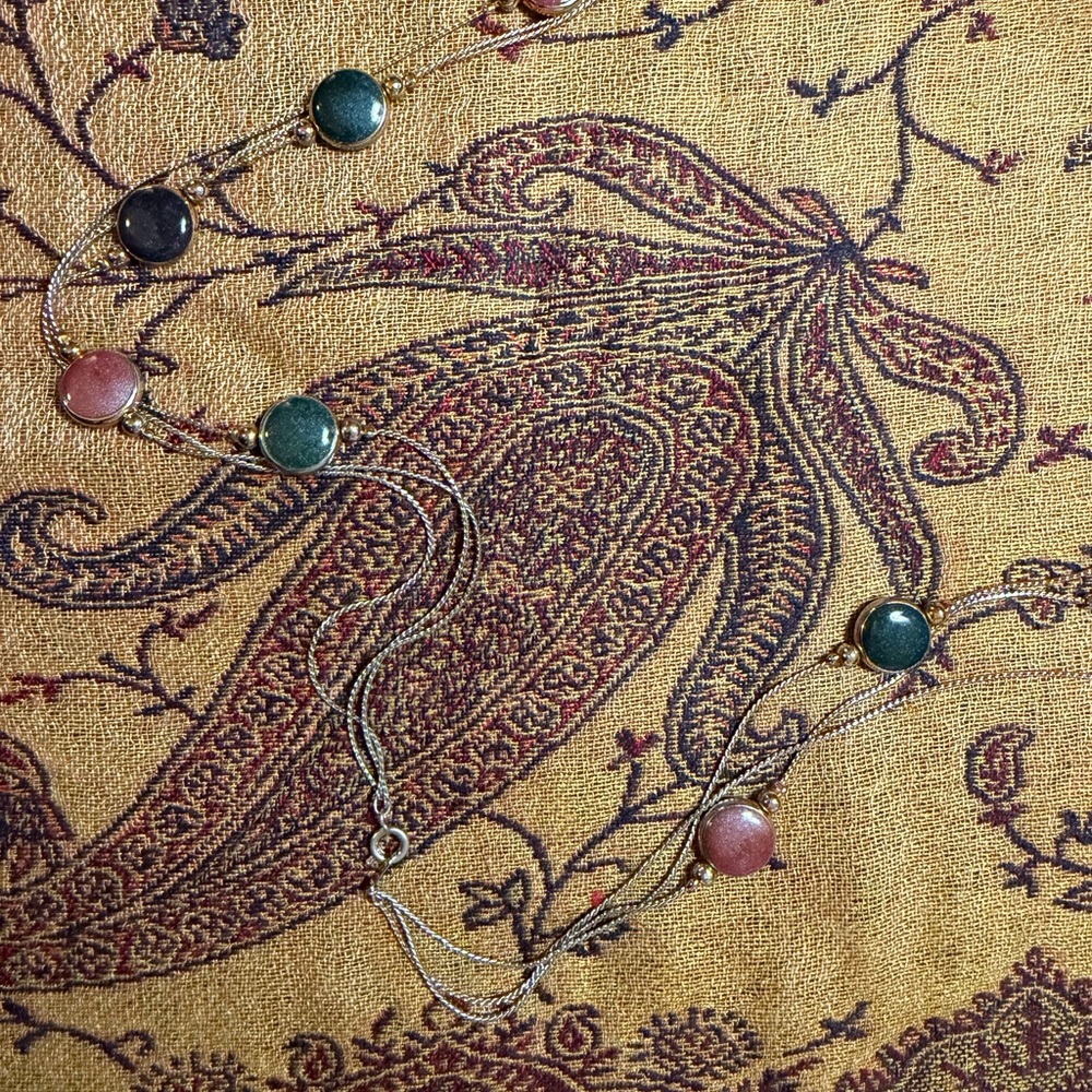 Elegant Multi-Color Stone Necklace (see pairing possibilities).